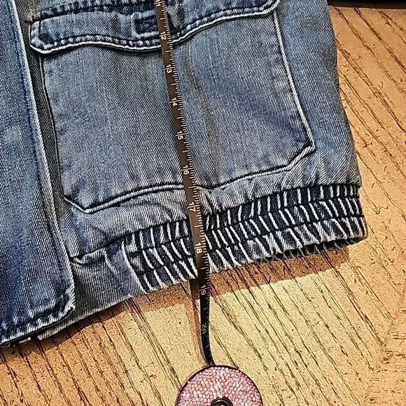 Denim hooded crop sherpa jacket size M NWT - Picture 8 of 13